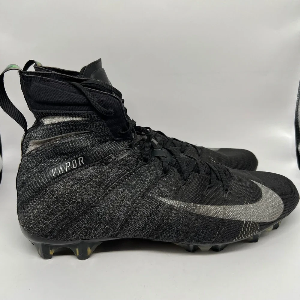Nike Vapor Untouchable 3 Elite Football Cleats Black AH7408 Mens 13 mid flyknit